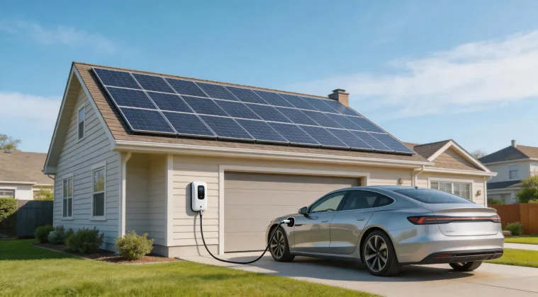 EV charger with solar home