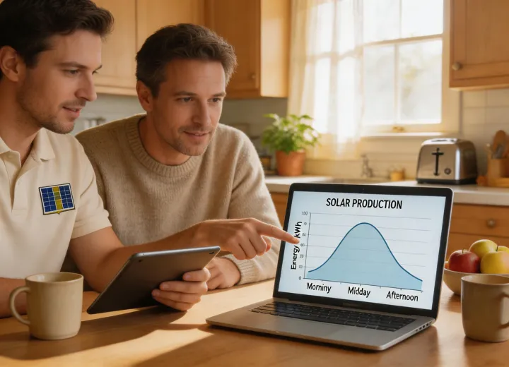 Advisor reviewing roof model