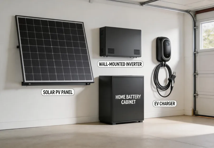 Home solar and battery product group