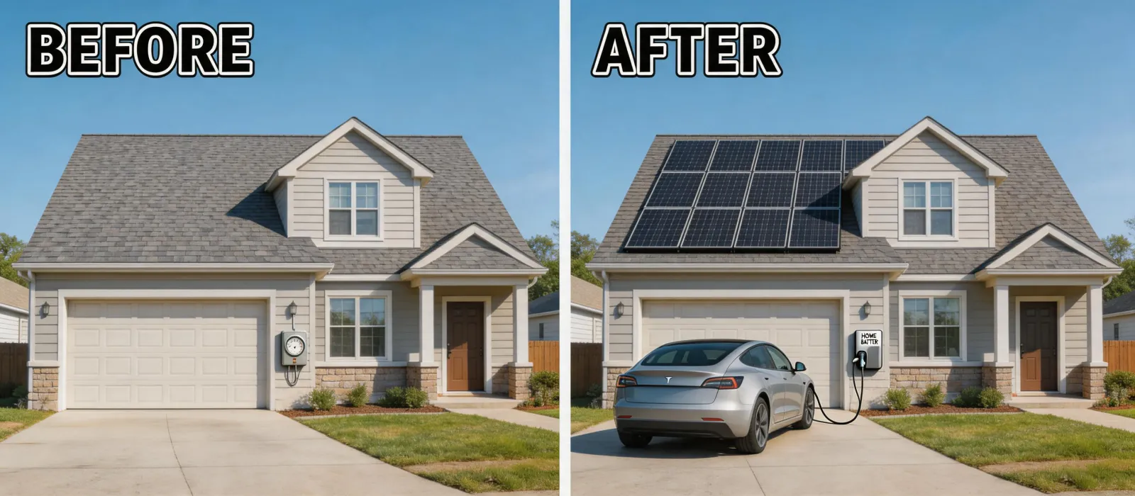 Before and after home energy planning